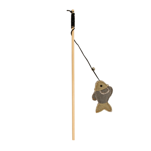 [LR12075] Duvo+ Canvas Playing Rod Fish 40X6,8X4Cm Grey