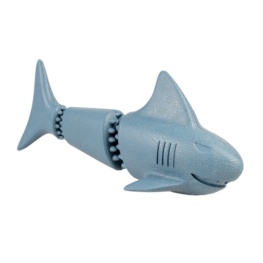[LR14356] Duvo+ Eco Rubber Shark Snack Dispenser 18x7.6x7x5cm Blue