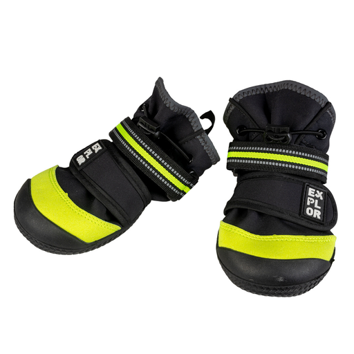 [LR13844] Duvo+ Gear Dog Shoes 4St - L - 7.6X9.8cm Black