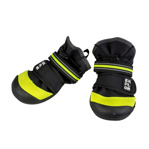 [LR13843] Duvo+ Gear Dog Shoes 4St - M - 6.4X8.9cm Black 