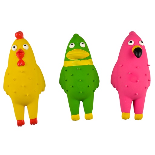 [LR13647] Duvo+ Latex Round Birds 9X11X10Cm - Display Mixed Colors