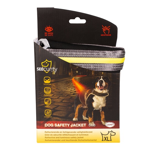 [LR11302] Duvo+ Safety Jacket Fluo Flash Xlarge Black