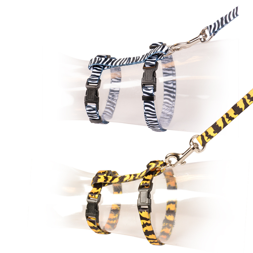 [LR11223] Duvo+ Cat Walking Set Retro Dots 20-35Cm / 10Mm - 125Cm Mixed Colors