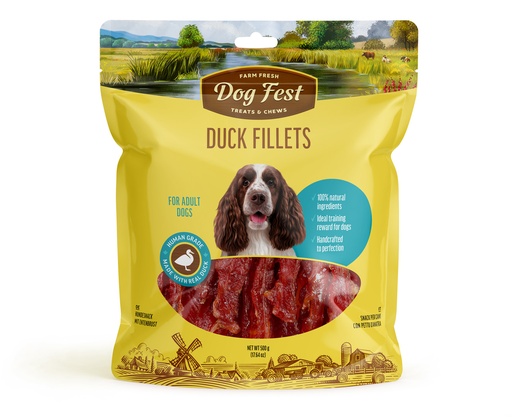 [79221312] Dog Fest Duck Fillets For Adult Dogs - 500g