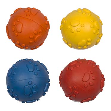 [LR13358] Duvo+ Vinyl Treat Ball Paws Ø7.5cm Mixed Colors