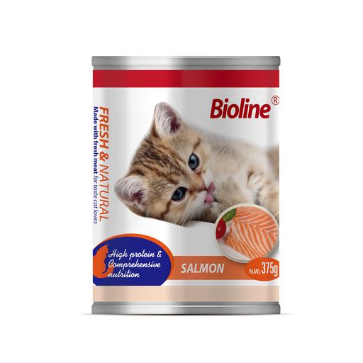 [6970117127478] Bioline Canned Cat Food 375g-[Flavor- Salmon]  