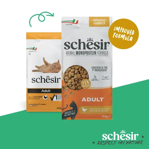 [SRMN23378006] Schesir Monoprotein Adult Dry Cat Food – Fresh Chicken-10kg