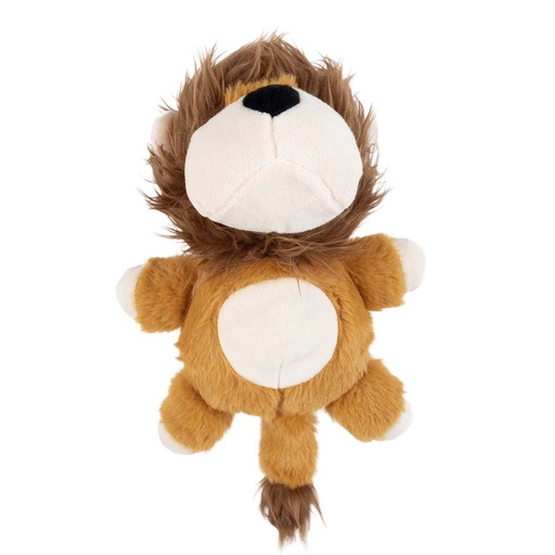 [LR16734] Duvo+ Plush Wildlife Lion Crackle Dog Toy 20x13x30cm - Brown 