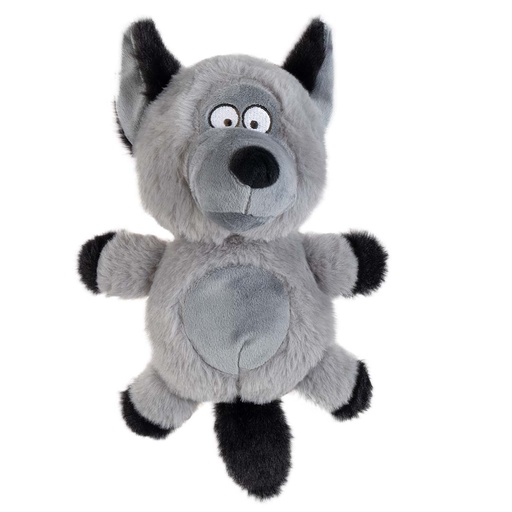 [LR16733] Duvo+ Plush Wildlife Coyote Crackle Dog Toy 20x13x33cm - Grey  