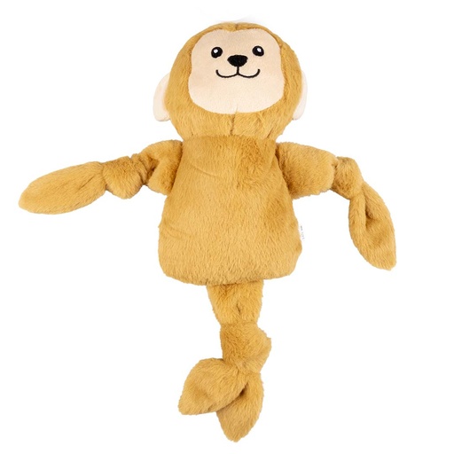 [LR16738] Duvo+ Plush Pawbies Monkey Crackle Dog Toy 23x9x33cm - Brown  