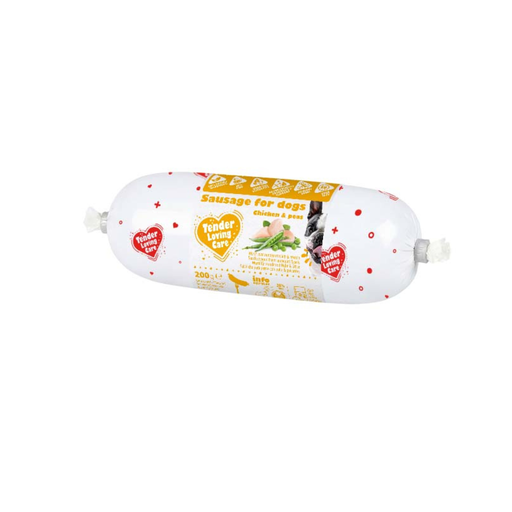 [LR16792] Duvo+ Sausage For Dogs - 200g [Chicken & Peas]  