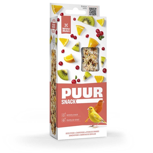 [LR653986] Witte Molen Puur Sticks With Cranberry & Kiwi For Canary - [Weight - 60g] 