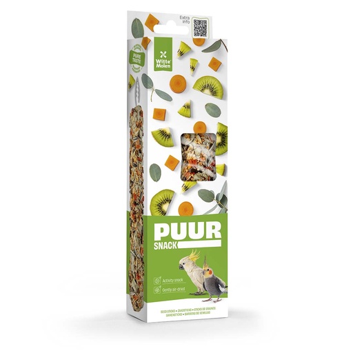 [LR653993] Witte Molen Puur Sticks With Kiwi & Eucalyptus For Large Parakeet - [Weight - 150g] 