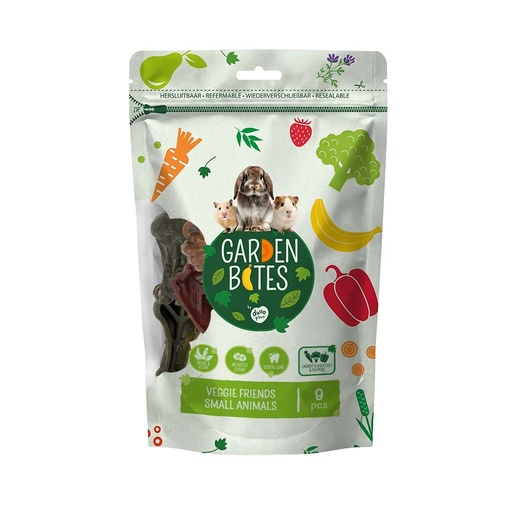 [LR16678] Duvo+ Garden Bites Veggie Friends For Small Animals - Mixed Colors-14cm-9pcs [76g] 