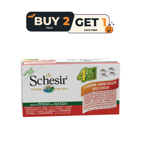 [SCH-OFF01064303] Schesir Dog Wet Food-Chicken Fillets With Beef[Weight - 340g] Buy 2 & Get 1 Free