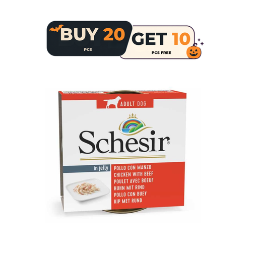 [SCH-OFF01064254] Schesir Dog Wet Food-Chicken Fillets With Beef[Weight - 150g] Buy 20pcs & Get 10pcs Free
