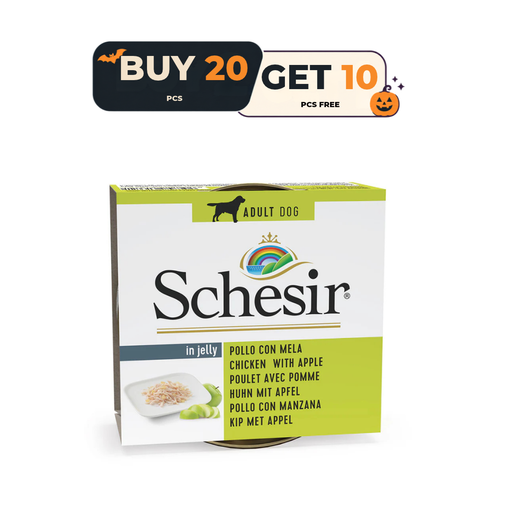 [SCH-OFF01064372] Schesir Dog Wet Food-Chicken Fillets With Apple[Weight - 150g] Buy 20pcs & Get 10pcs Free